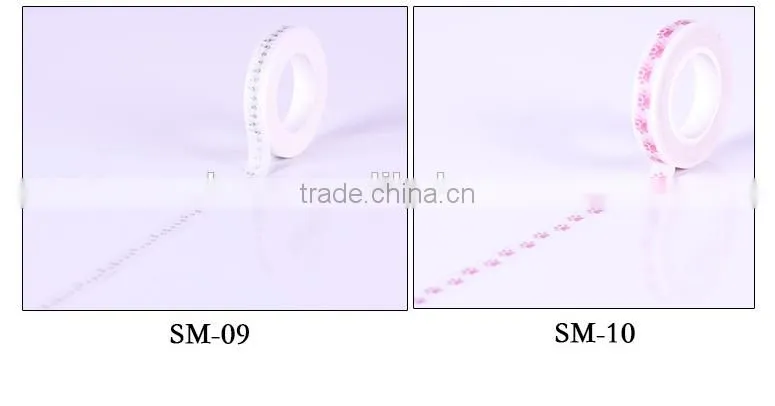 7mm*10m washi tape heart/split line/animal foortsprint pattern adhesive tape small fresh series decorative tape