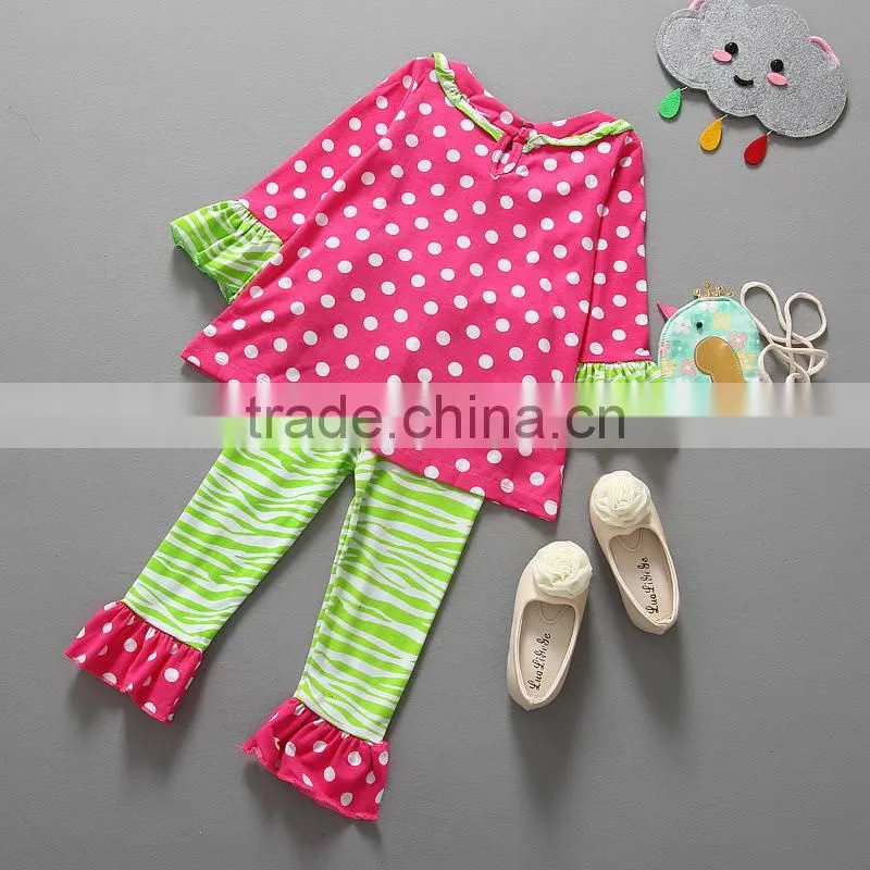 Wholesale New Arrival Christmas Baby Girls Ruffle Boutique Outfit