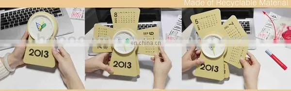 2014 New desgin paper calendar clock