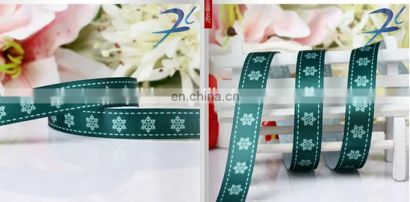 hot sell custom heat transfer printed christmas ribbon