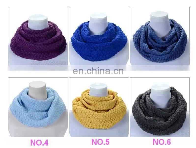 fashion ladies wool knitting scarves women's neckerchiefs with pure color