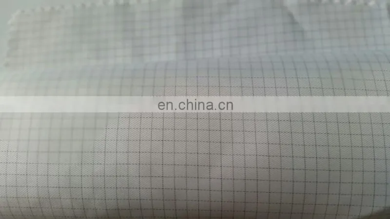 5mm grid polyester antistatic fabric for cleanroom overalls