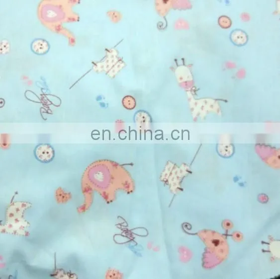 100% Cotton different patten and printing flannel fabric soft feeling supplyer china