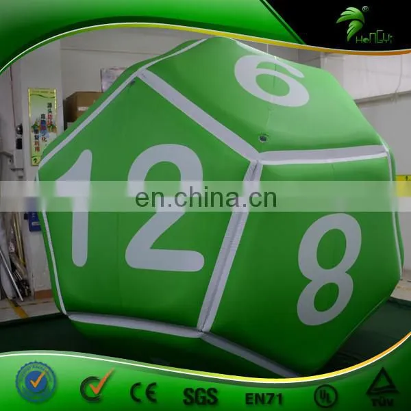 4 m Hanging Inflatable Dice Shape Balloon Inflatable Custom Polygon Ball Advertising Display PVC Decorative