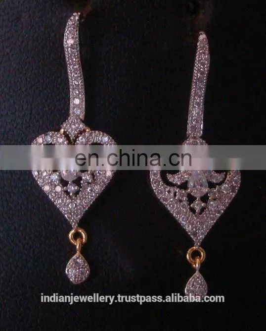 Cz earrings jewelry manufacturer, Cz chandelier jewellery exporter