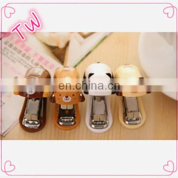 Malaysia Hotsale all kinds of staplers promotional best quality office standard manual colorful acrylic mini animal stapler
