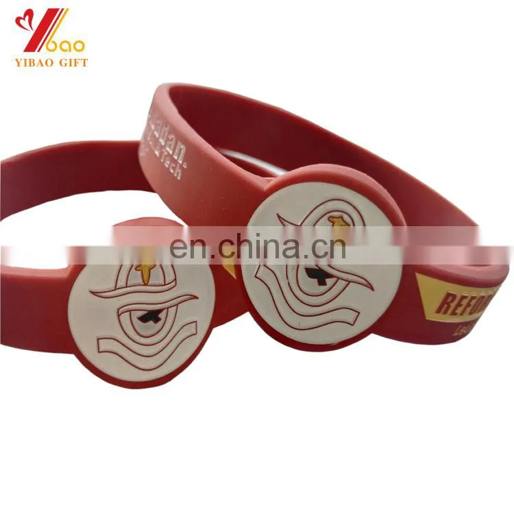 Promotional cheap Silicone Wristband, embossed wristband, print logo Wrist Band