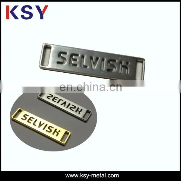 Nickle metal labels and tags for garment/handbags