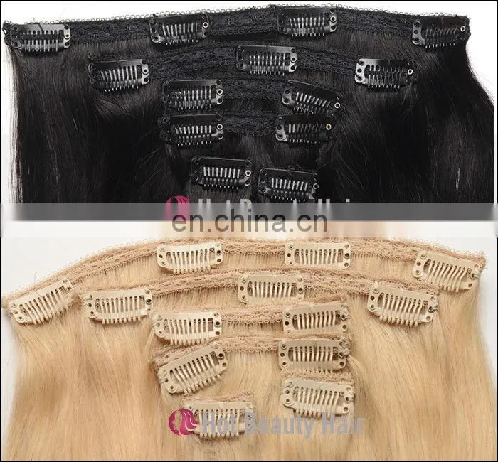 Clip On Hair Pieces Clip In Colored Hair Extensions Natural Russian Hair