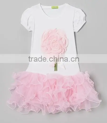 Chiffon top + skirt set,baby pettiskirt, tutu top, Girls Tutu Skirt