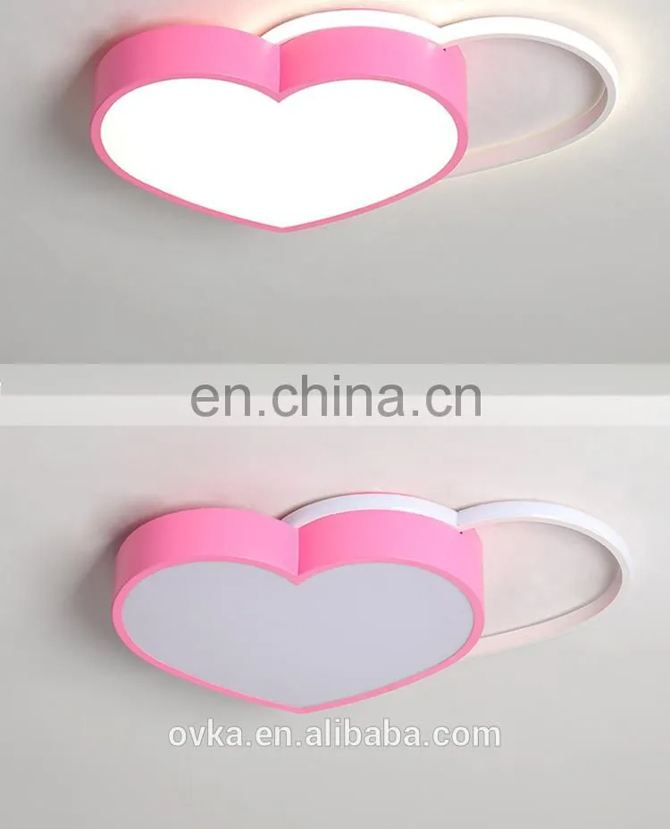 Simple living room ceiling lamp creative children's room bedroom lamp LED modern personality pink light
