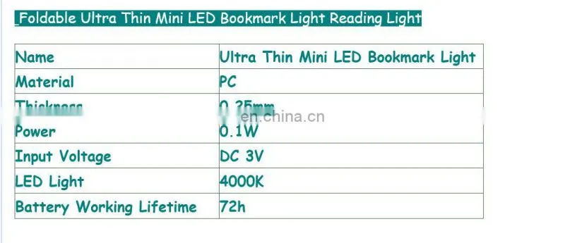 FOLDABLE New Thinnest Flexible LED bookmark light FOR gift