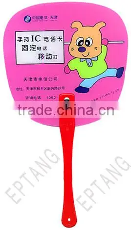 Plastic fan with beautiful pic printing