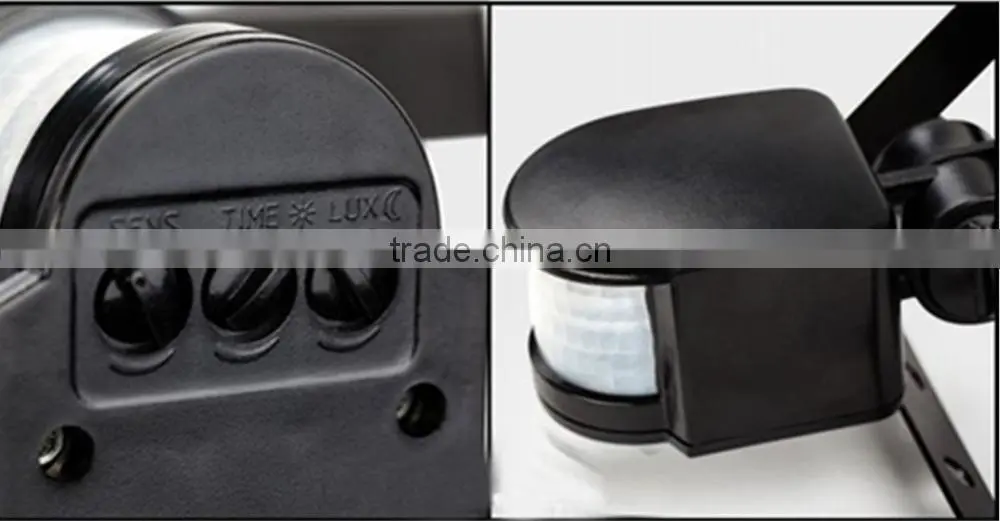 Solar panel supply power led flood light with PIR Motion Sensor