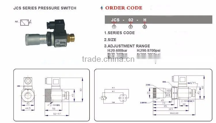 pressure switch model ser Jcs-02NLL