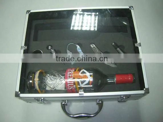 aluminum profile fireproof shell wine packaging case with lock and handle