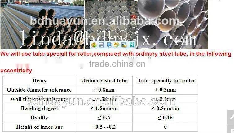 garland conveyor roller with Din steel cotter pin made in baoding factory