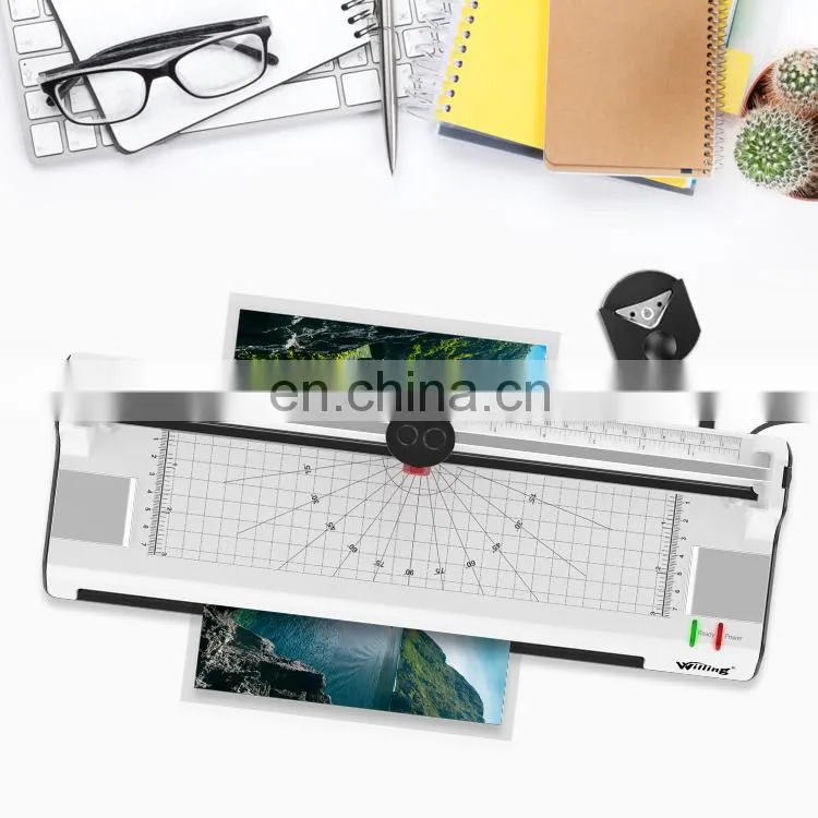 Willing OL381 OEM A3 A4 Hot and Cold Office Laminating Machine Manual Table Pouch Laminator roll laminator
