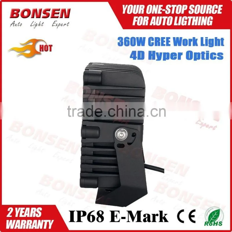 best selling products 360w 9'' LED offroad working driving light 4D reflectors for 4DW SUV UTV ATV waterproof 32400lm