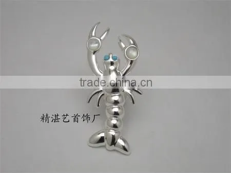 customized solid 925 silver brooches