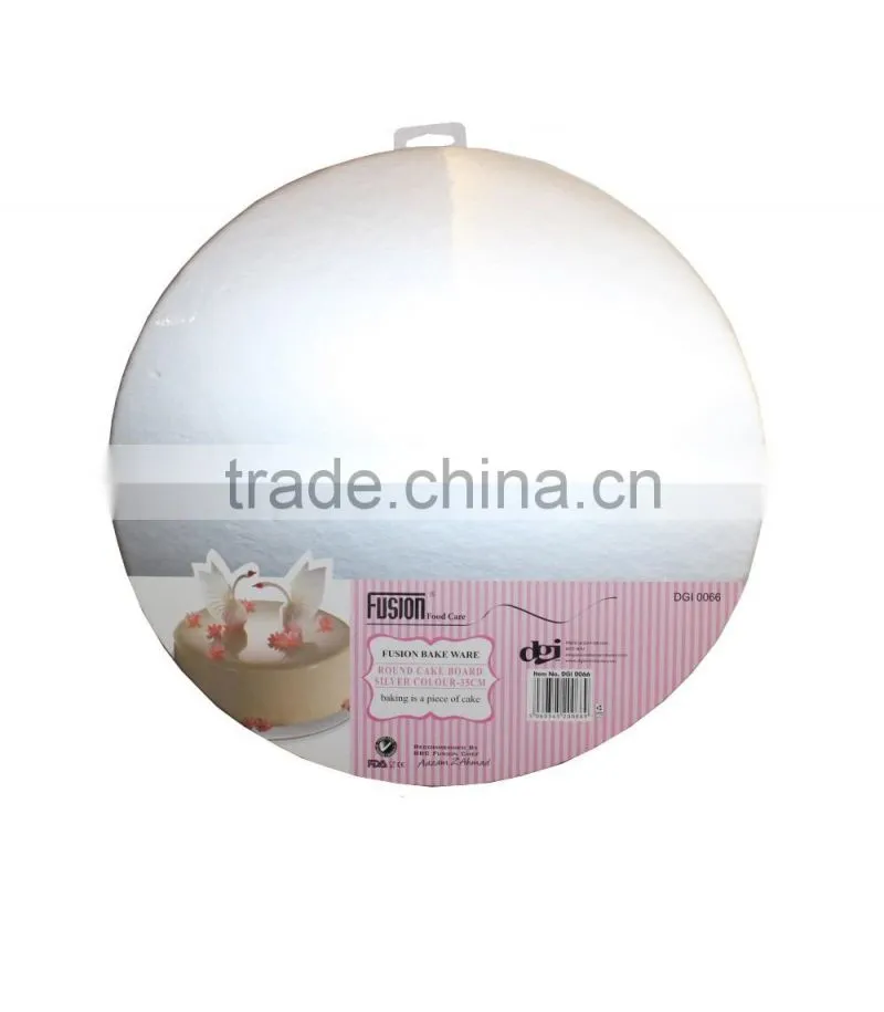 35cm Eco-friendly round silver cake board