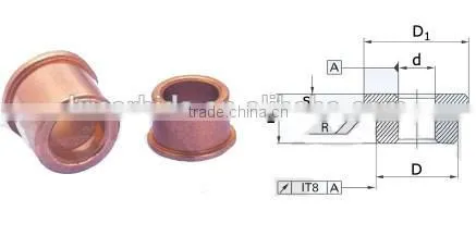 Sintered oil bearing sliding bearing