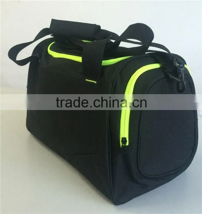 Light green with black color travel bag small size duffel bag