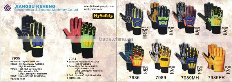 Oil Resistant Anti Cut Gloves High Performance Level 5 Anti Cut Leather Gloves