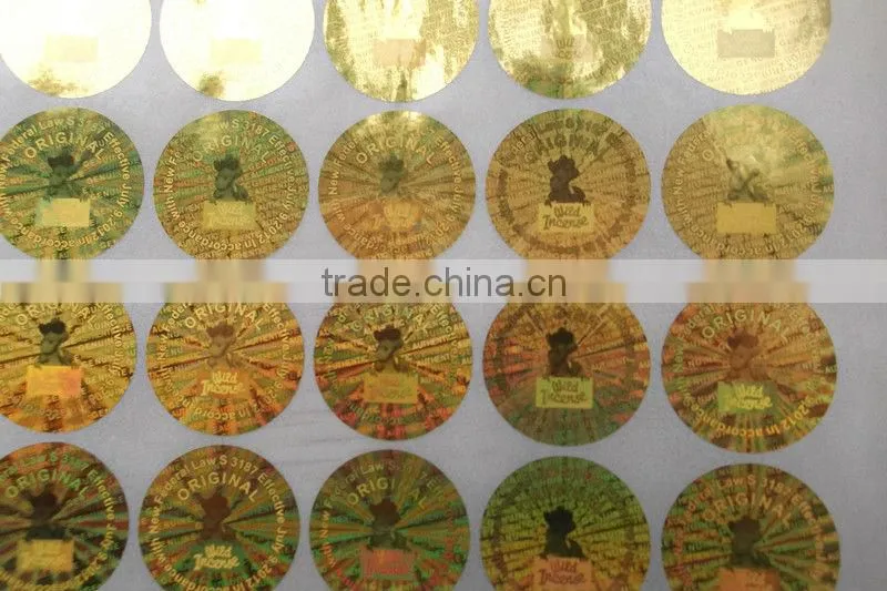 golden&laser stickers / custom anti-fake label