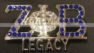 rhinestone crystal brooch Zeta Phi Beta ZPB Diamond life lapel pin Jewelry