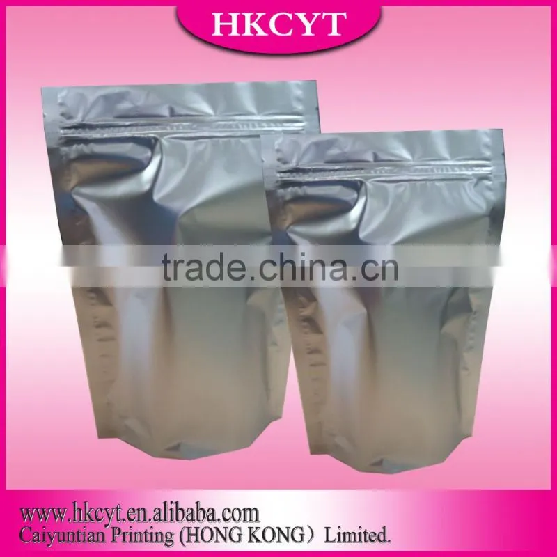 Stand up printed foil bags large/Aluminum foil packaging bag with custom design