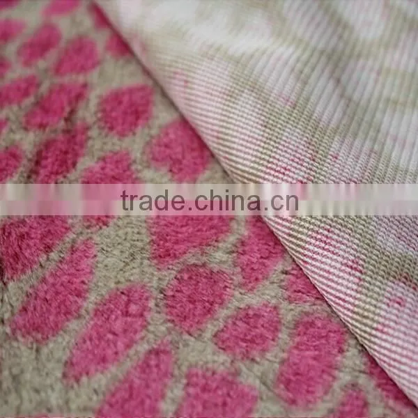 pink leopard mink coats plush fleece fabric