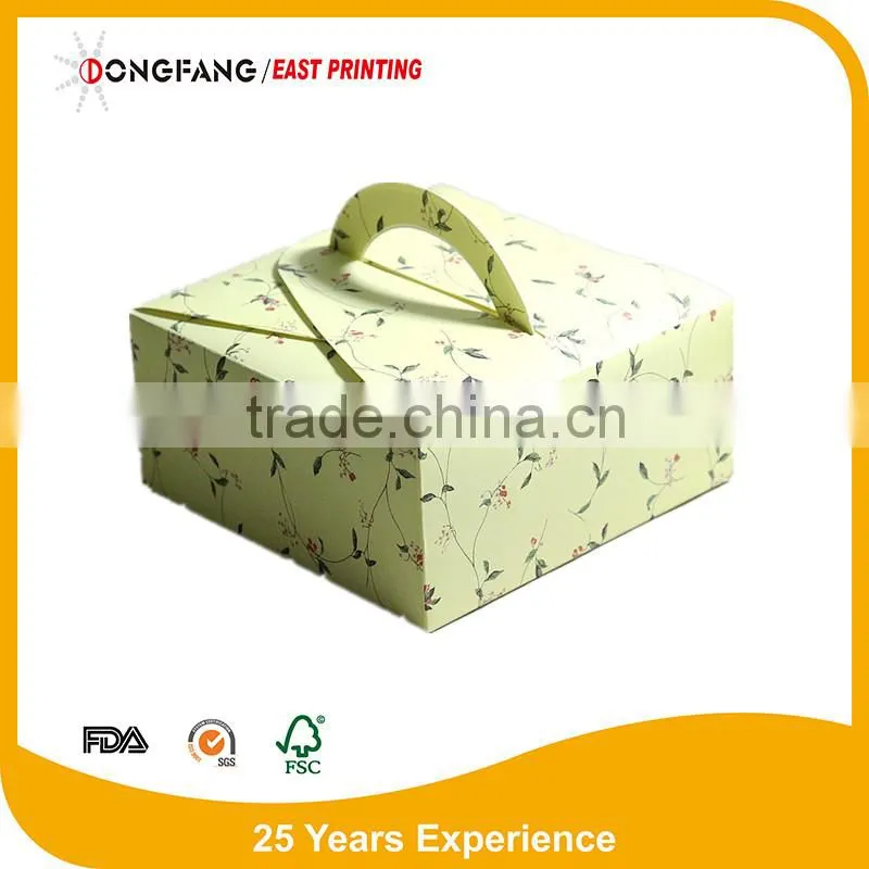 full color printing foldable paper cupcake box paper cake box of high quality