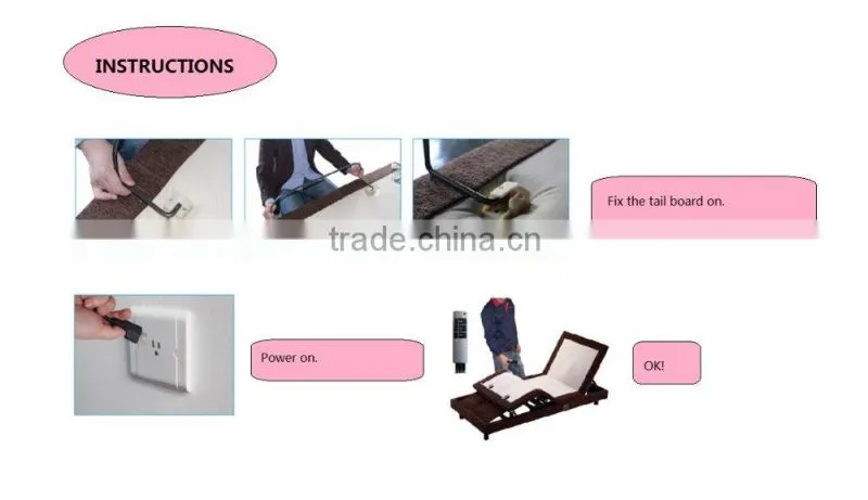 good quality full size adjustable electric bed with massage made in china