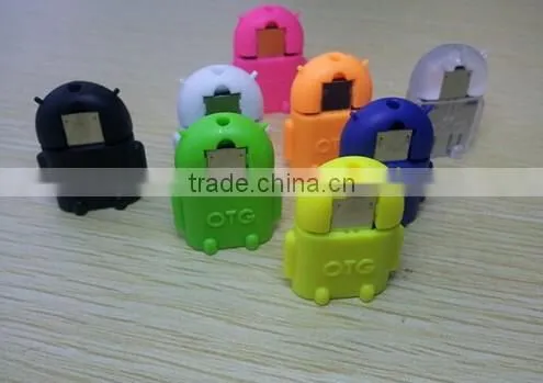Single Card Slots Robot OTG USB 2.0 Card Reader For Android Smart Phone