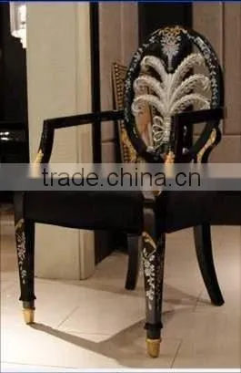European new design solid wood chair leather chair with foshan guangzhou china
