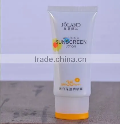 PE extruded tube with two color popular flip top cap for sun cream