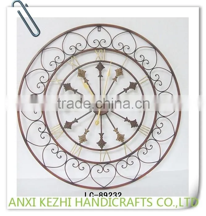 LC-89232 Antique Round Wall Clock Big Size Roman Numerals Wall Clock