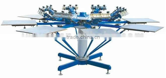 8 color 8 station rotary screen printing machine