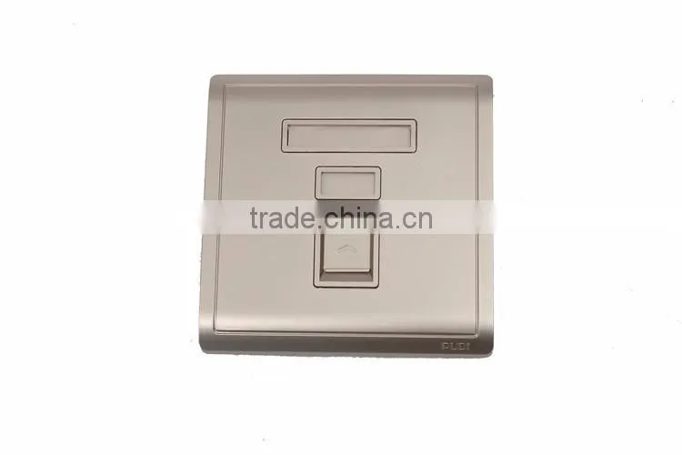 wall faceplates rj45 wall socket, one port gold color wall faceplates