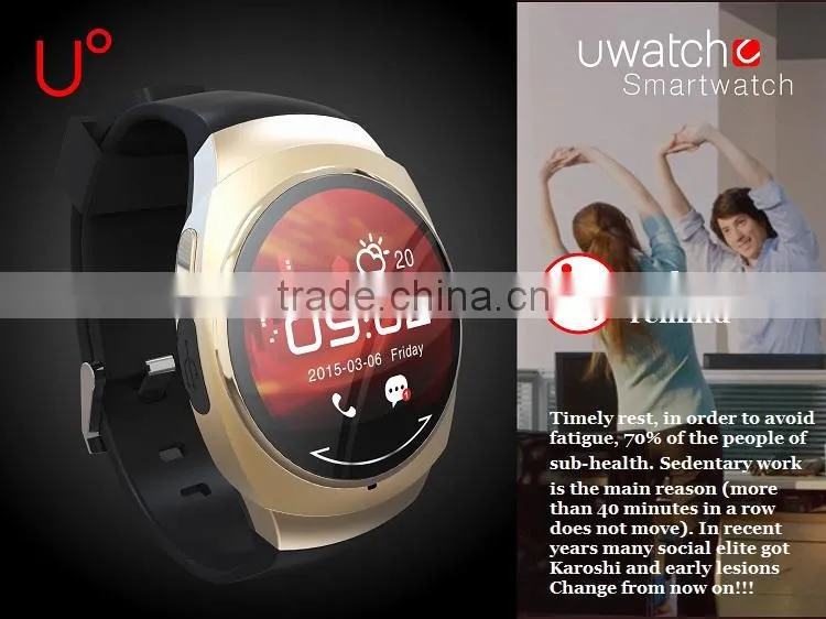 Cheap wrist watch with MP3 player compatiable with smartphone U0 smart watch