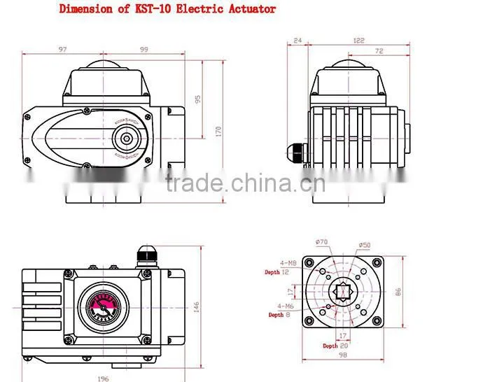 KST-05A 220V AC Modulating Type Electric Actuator