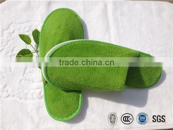 Wholesale Green hotel coral fleece winter super warm slipper bathroom slippers