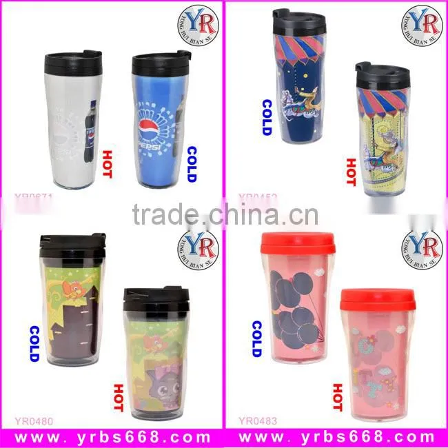 18 years factory sales customized souvenir gift orca coating magic photo insulated mug