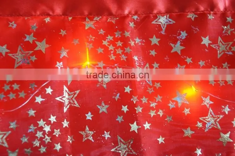 Fancy red wedding table runner with LED lights