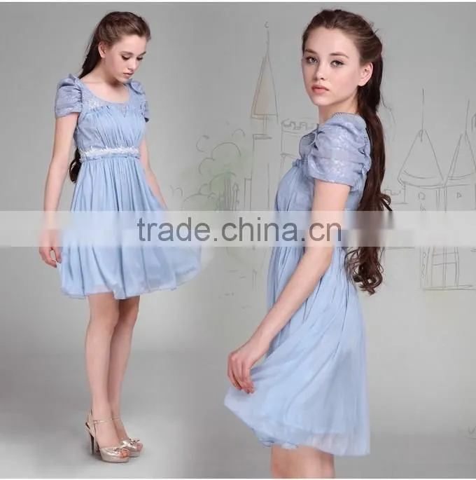 2015 New Arrival Fashionable Puff Sleeve Design Fiesta Dresses