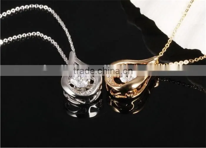 gold plated fashion jewellery for women zircon cz pendent