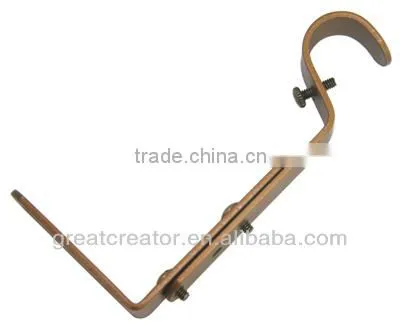 Home Decor Window Curtain Rods With Colonial Maple Coronet Resin Finials