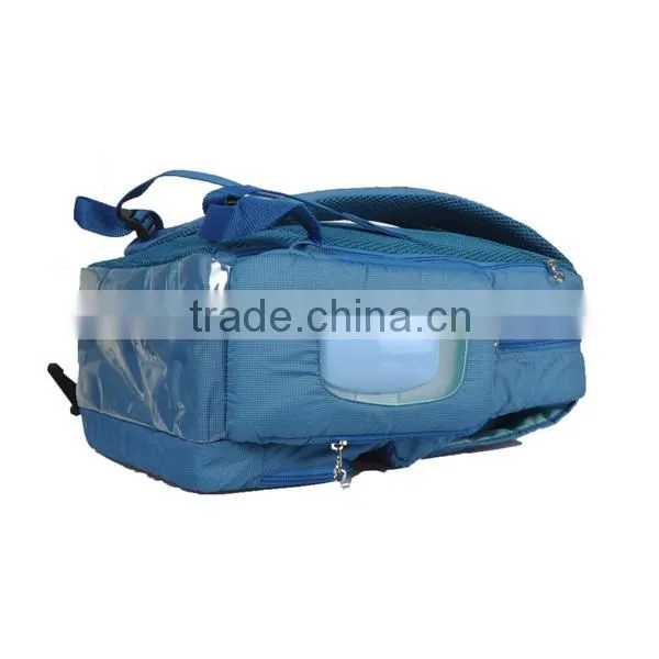 Toxin Free Polyester Backpack Diaper Bag Padded Baby Travel Bag Blue