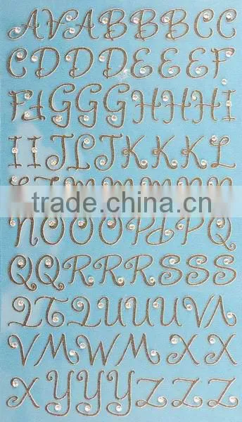 Glitter gemstone sticker